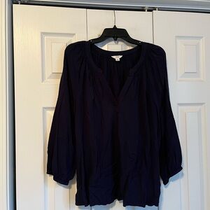 Navy Blue Crown & Ivy Blouse